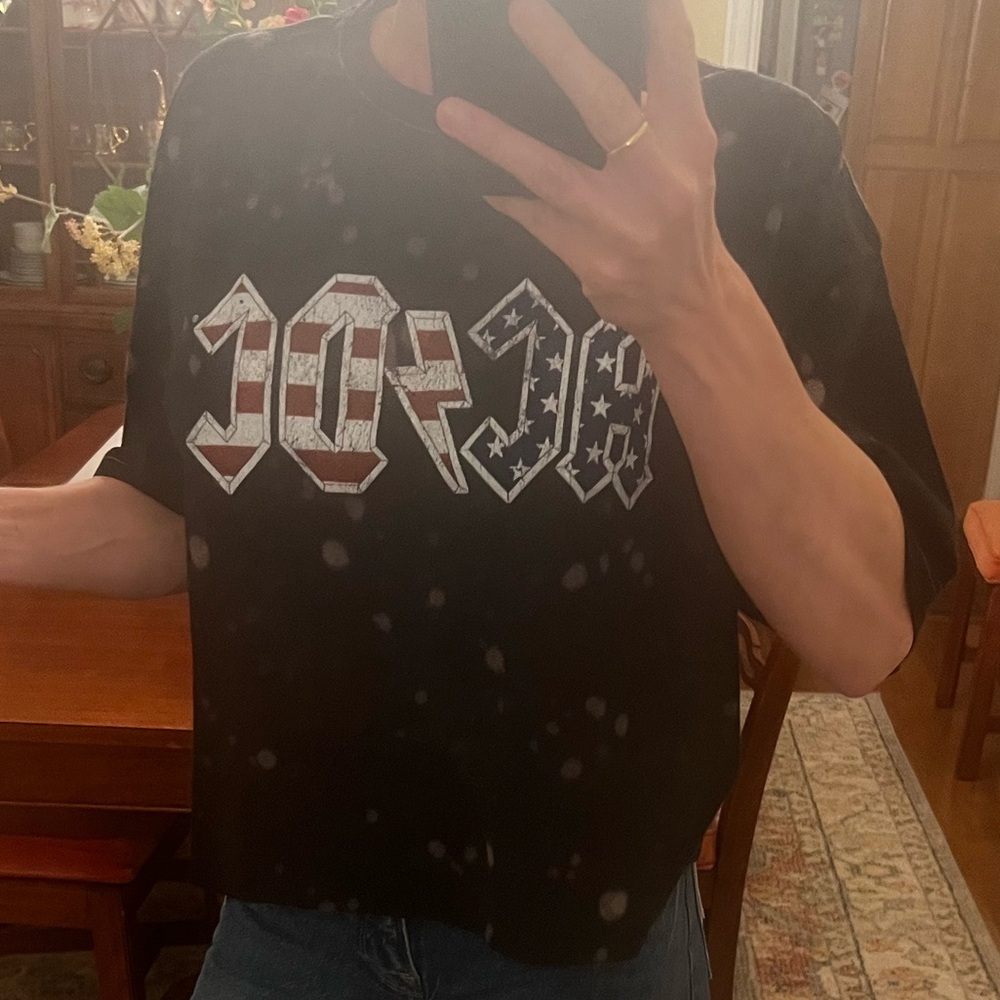 AC/DC Black and White Splatter Tee 1980 tour